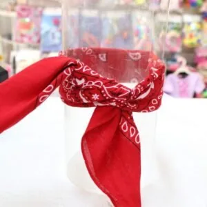 Bandana vermelha com estampa paisley