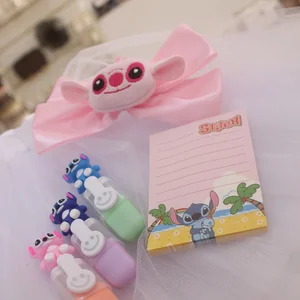 Borrachinhas coloridas fofas com caderneta Stitch
